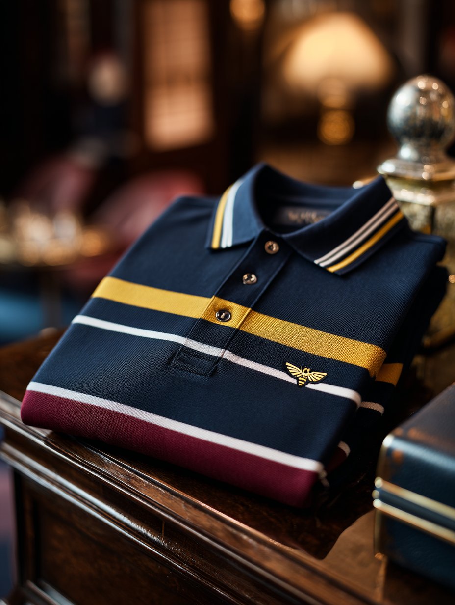 Camisa polo a rayas ejecutivo casual de manga corta para hombre