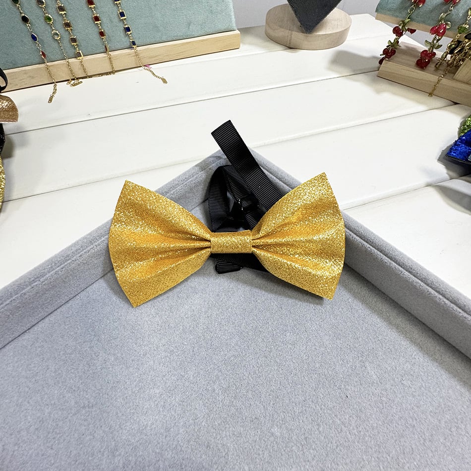 Exquisite banquet party super shiny bow tie para hombre