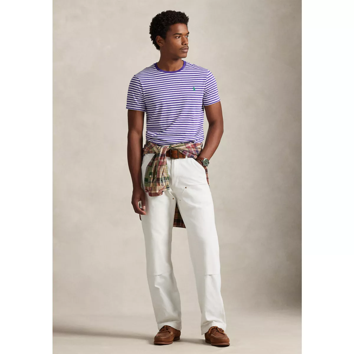 Classic Fit Striped Jersey T-Shirt - 5