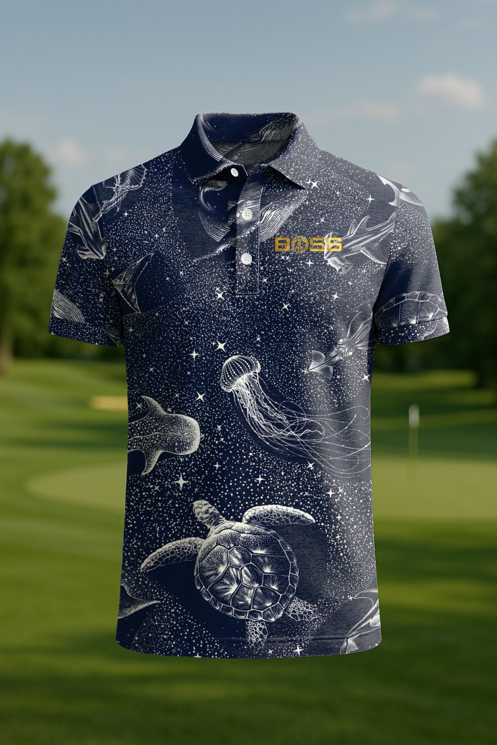 Camisa polo clásico ejecutivo Old Money Button de manga corta para hombre