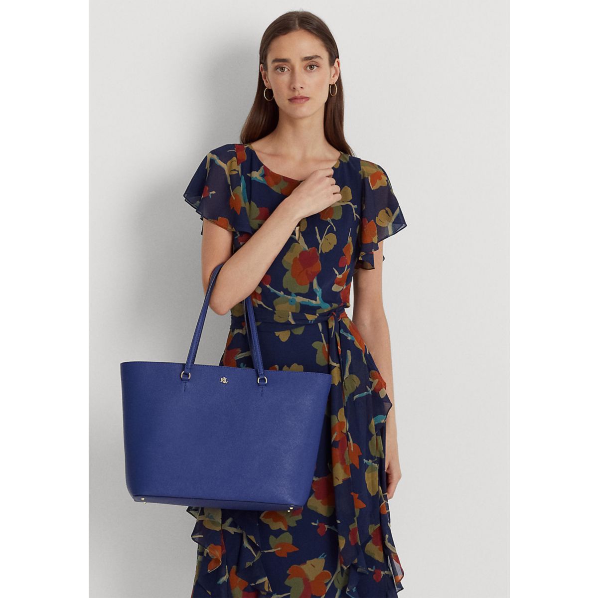 Crosshatch Leather Large Karly Tote Bag - 7