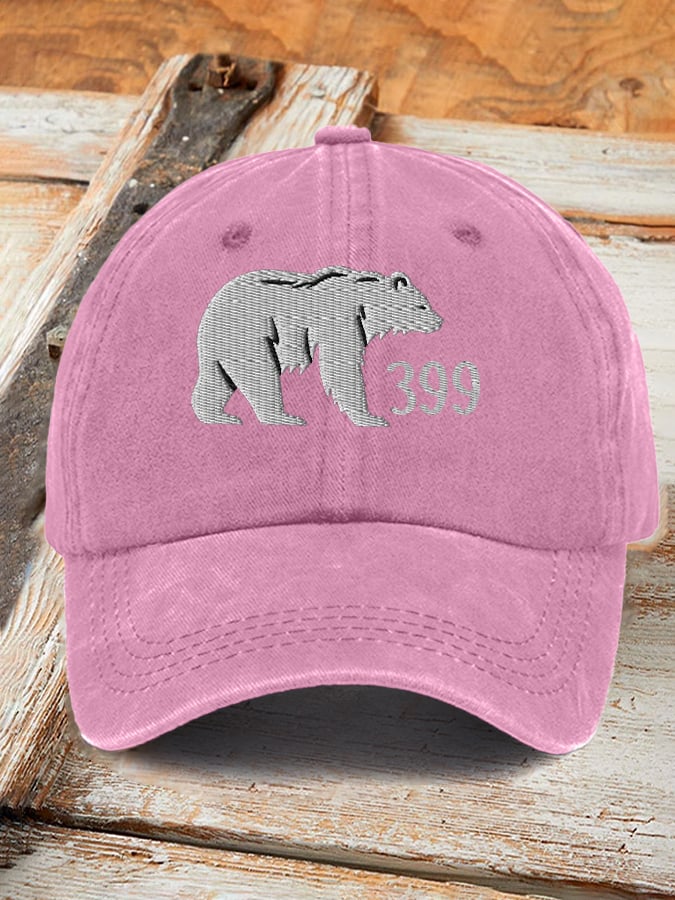 Gorras retro Grizzly 399 estampado Baseball