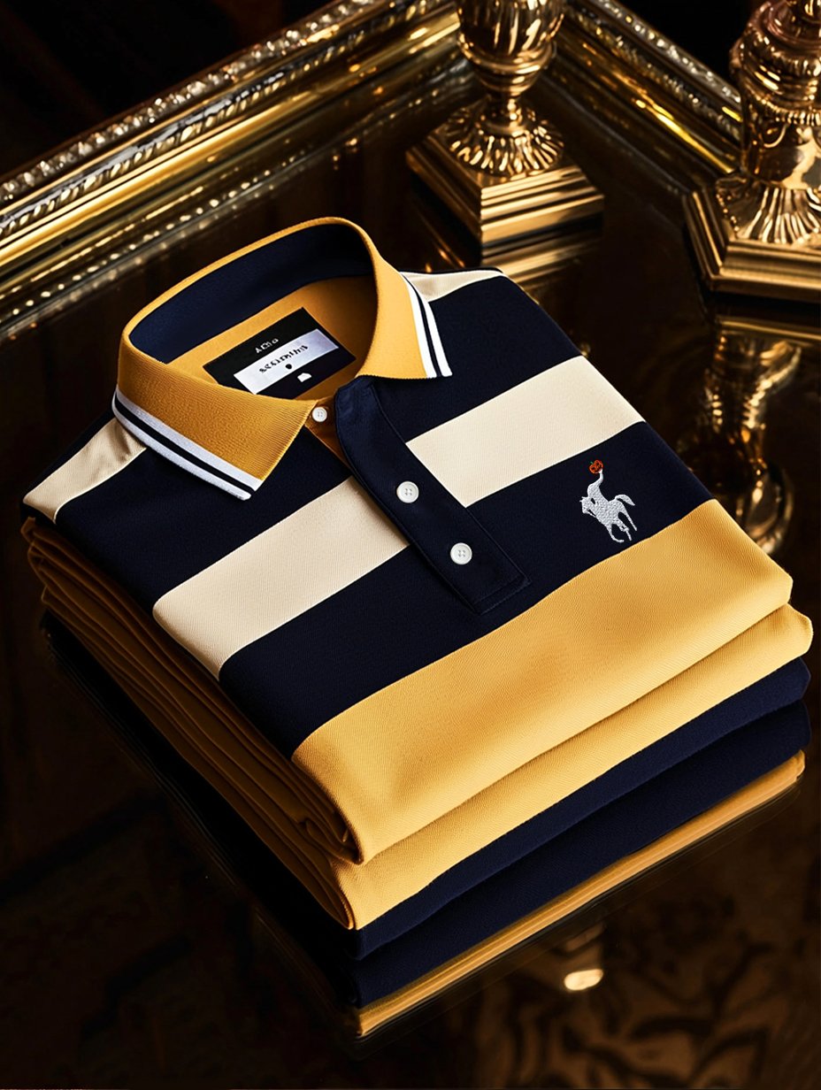 Camisa polo ejecutivo casual con botones de manga corta para hombre