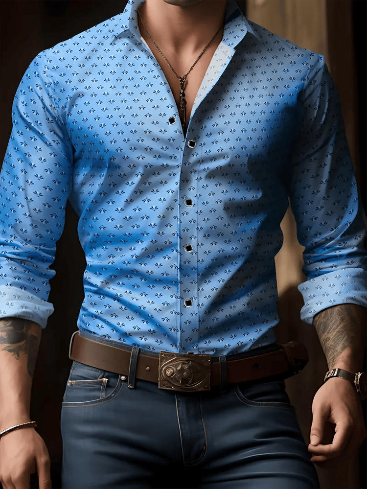 Camisa de lujo ejecutivo de manga larga para hombre