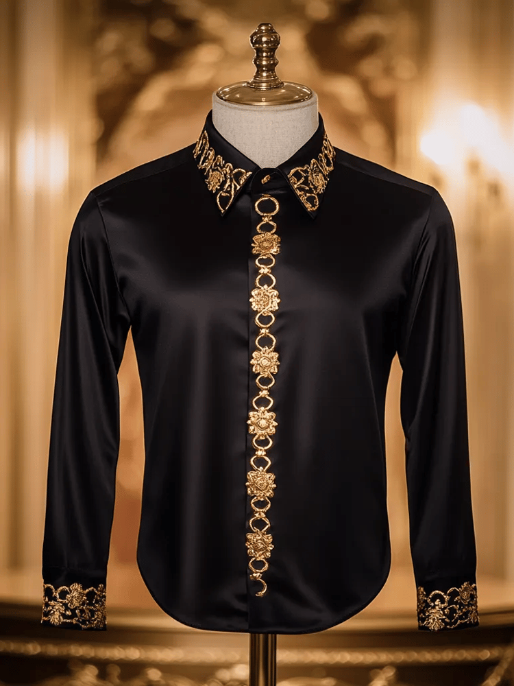 Camisa de lujo ejecutivo de manga larga para hombre