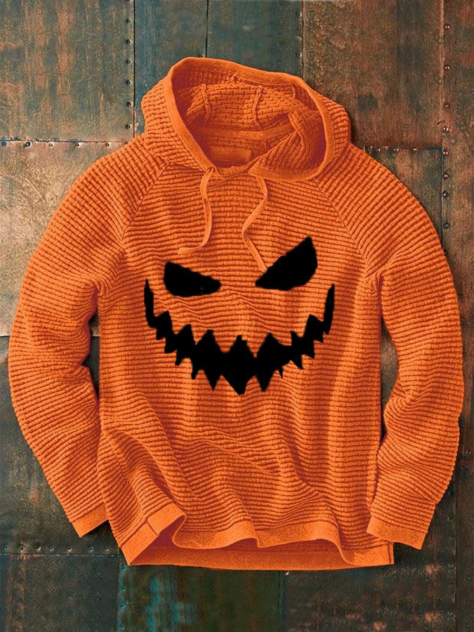Sudadera Halloween Grimace estampado casual Hooded para hombre