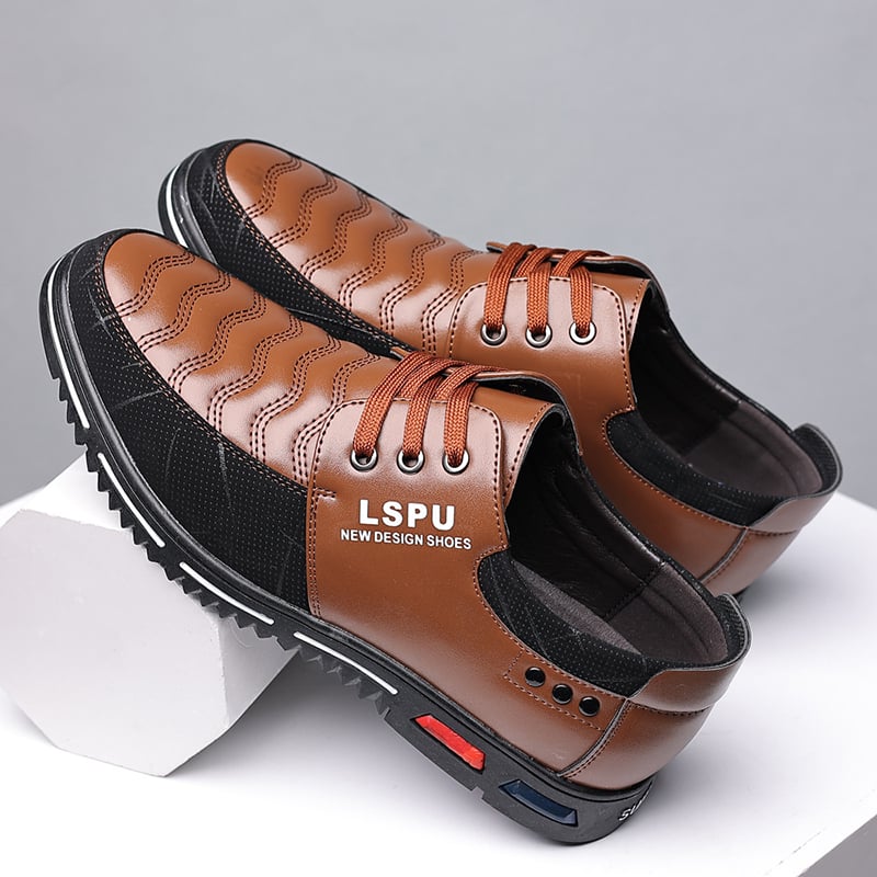 Zapatos Middle Aged And Elderly Patchpara trabajo de modaable casual cuero para hombre