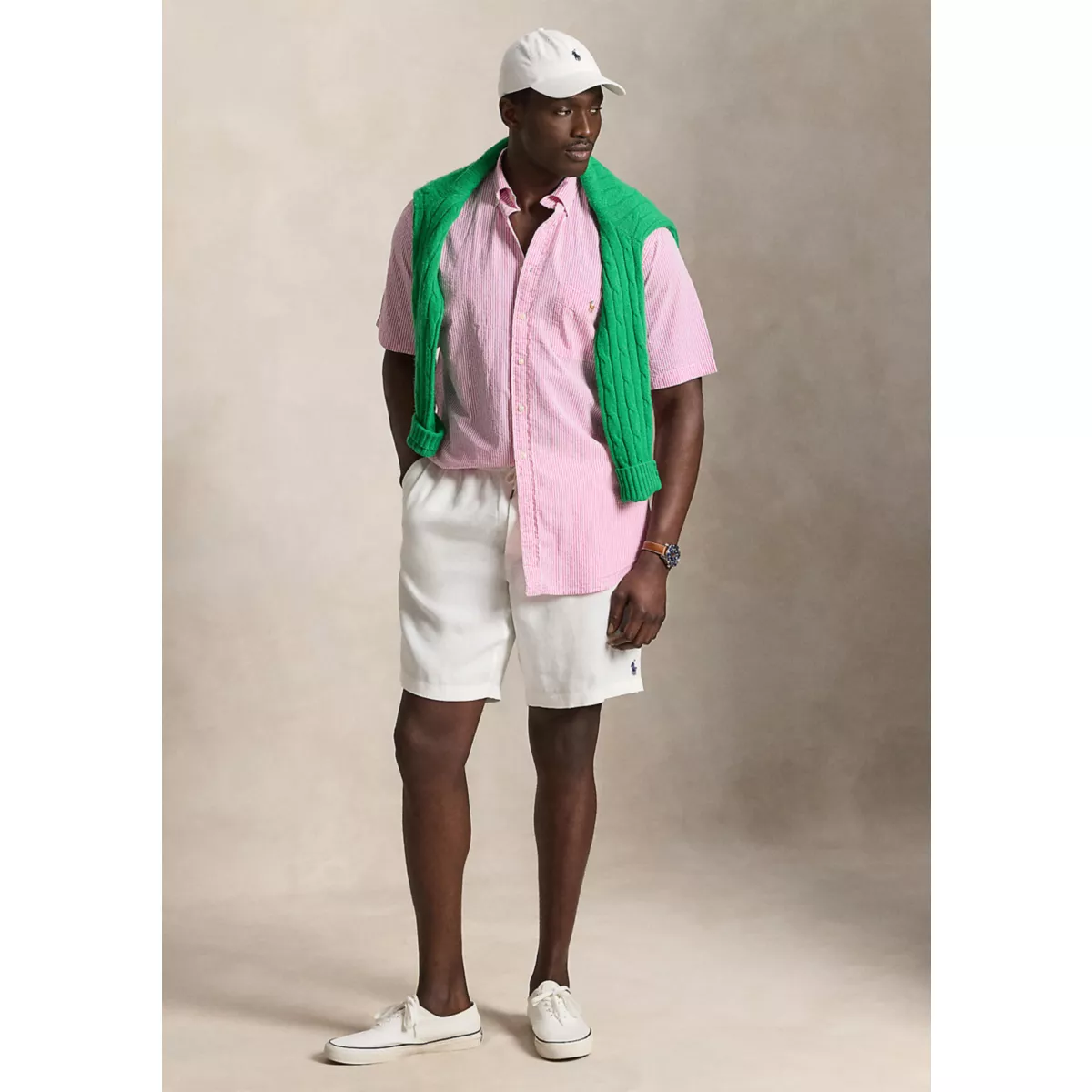 Big & Tall RL Prepster Striped Seersucker Shirt - 4