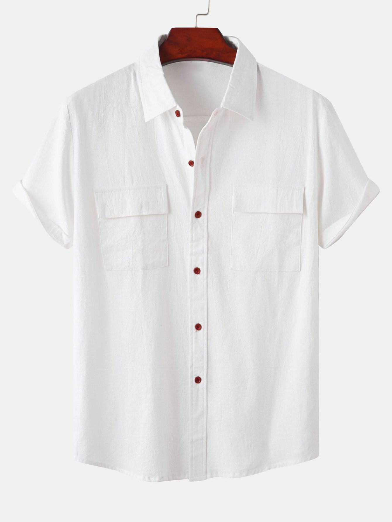 Camisa Man Button Up With Patch Pockets