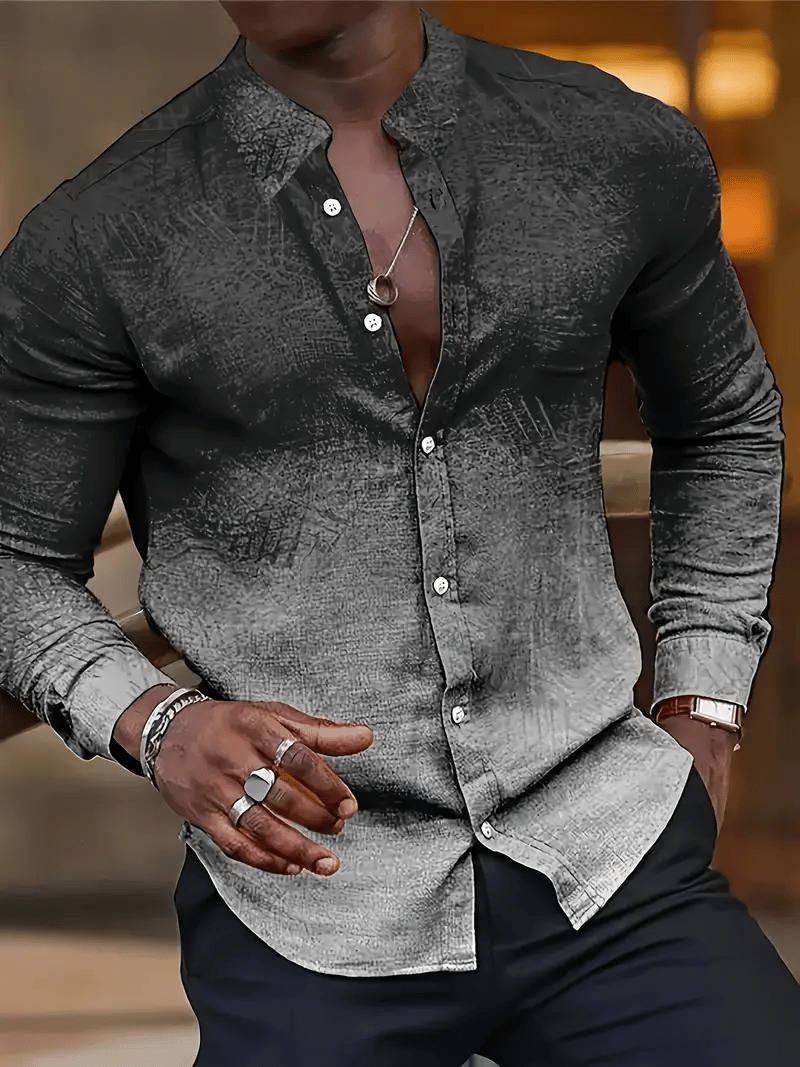 Camisa a cuadros ejecutivo de manga larga para hombre