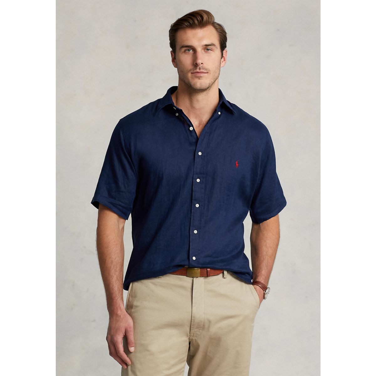 Big & Tall Lightweight Linen Shirt - 1