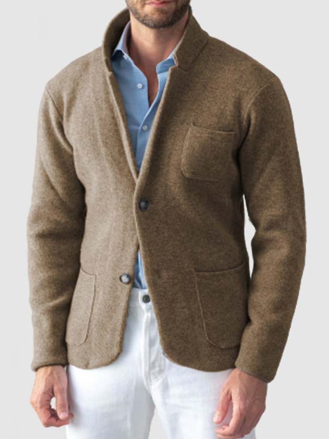 Chaqueta vintage Single Breasted bolsillo Gentleman's ejecutivo Suit para hombre
