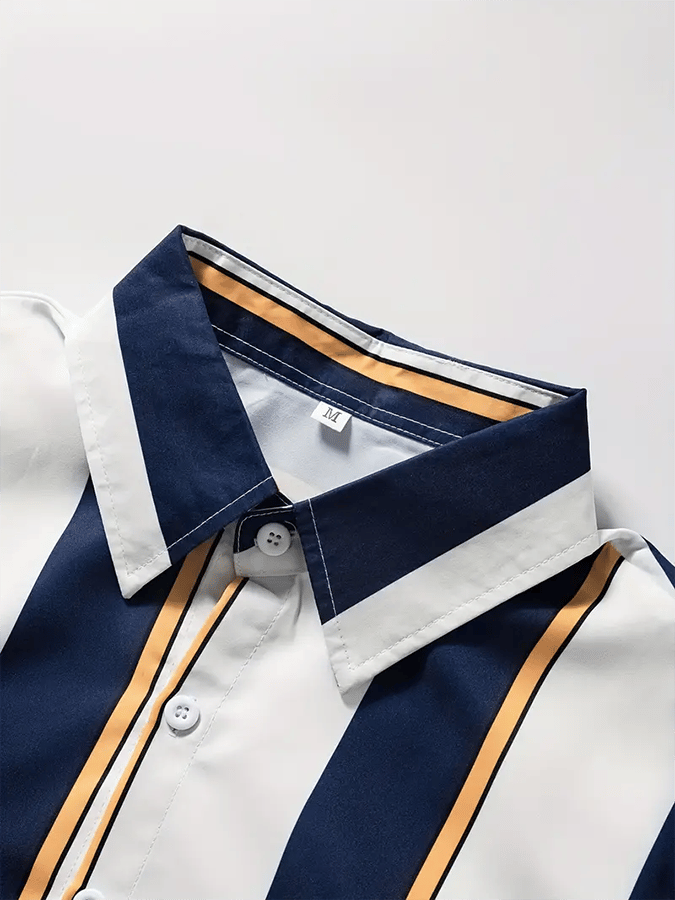 Camisa a rayas ejecutivo casual para hombre