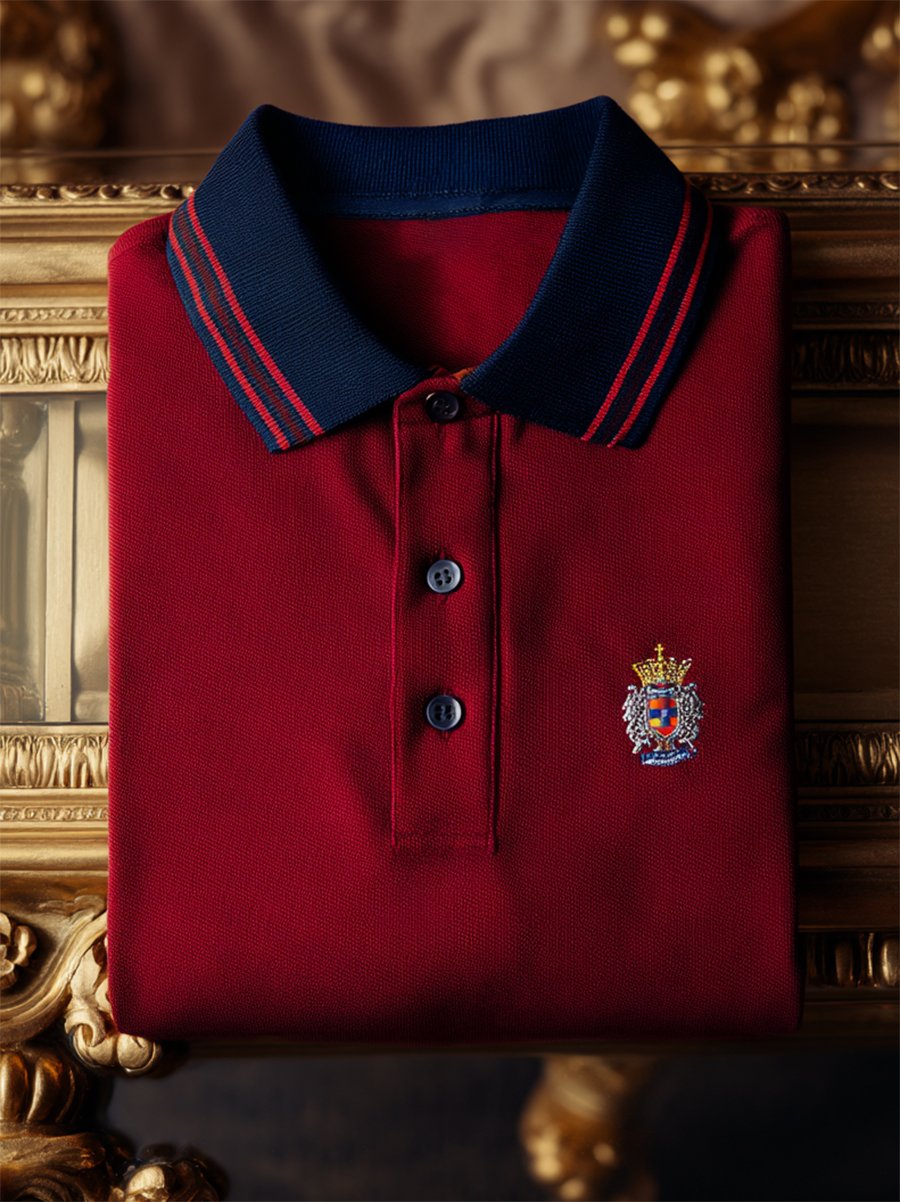 Camisa polo ejecutivo casual Button de manga corta para hombre