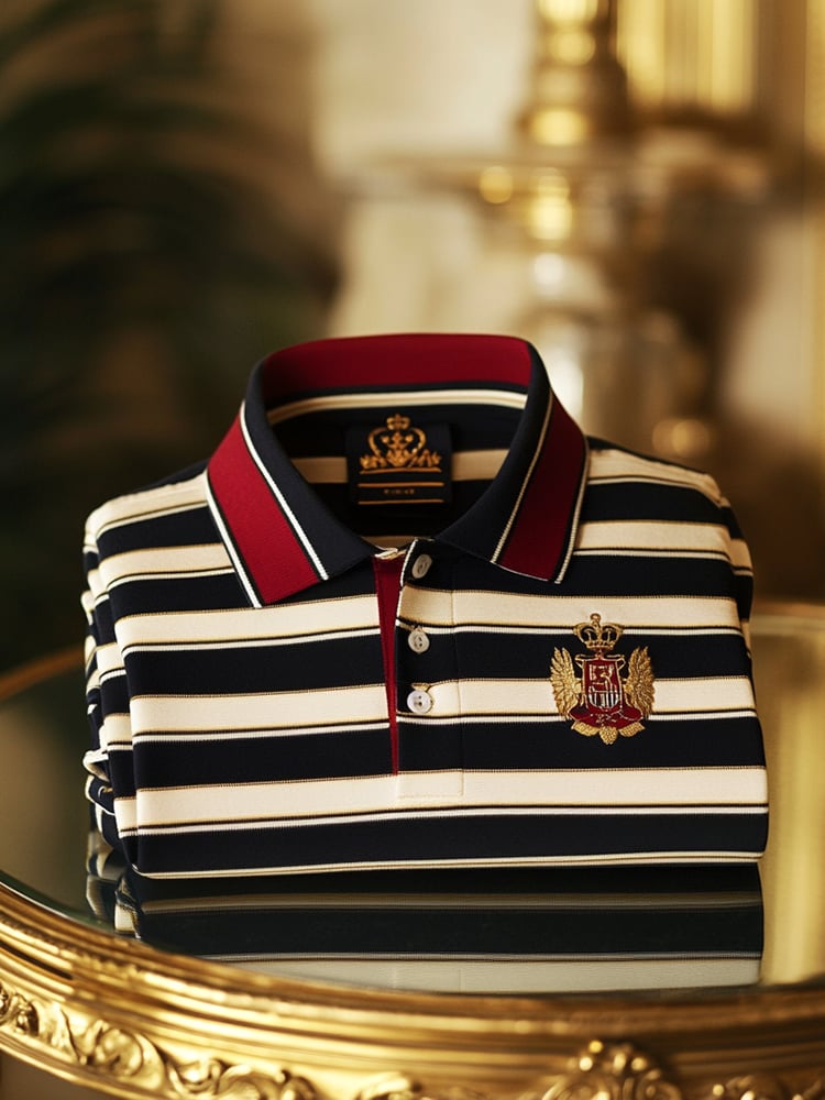 Camisa polo ejecutivo casual Logo Button de manga corta para hombre