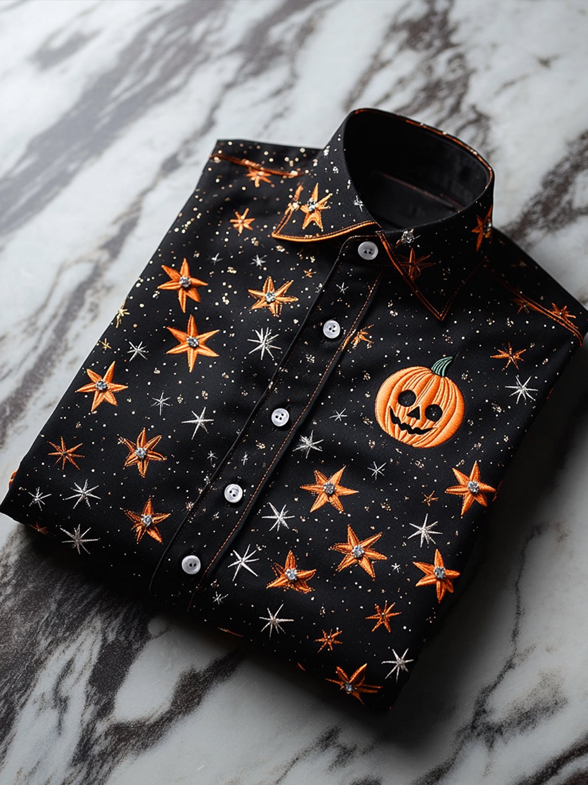 Camisa satén Luxe de manga larga con botones para hombre