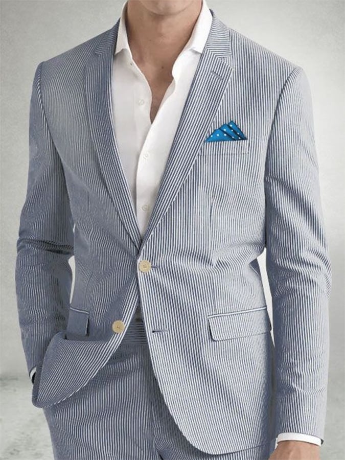 Saco elegantee casual de corte entallado Two Button para hombre