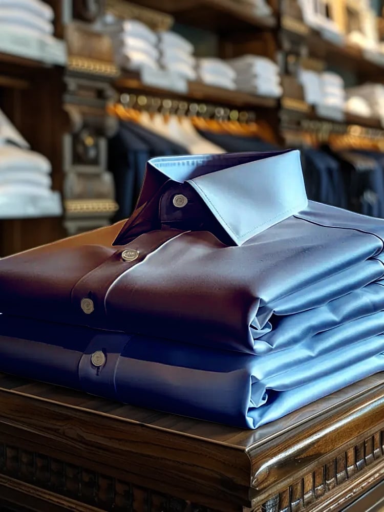 para hombre de lujo Romantic Contrast Color Print de manga larga camisa