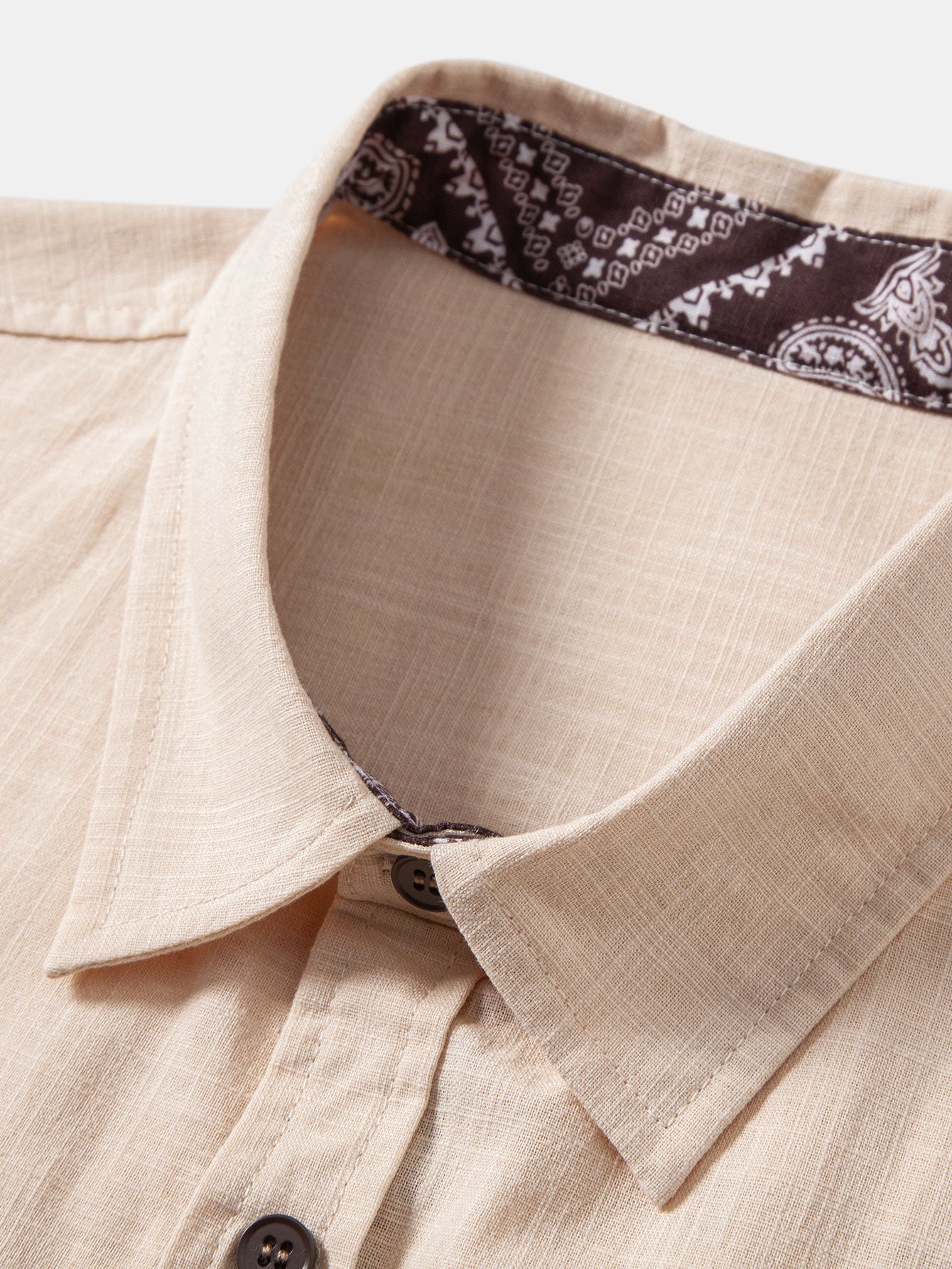 Camisa Contrast Paisley estampado de lino Look