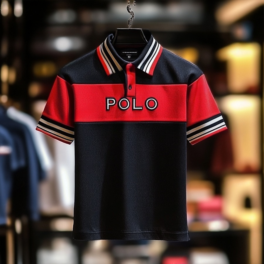 Camisa polo de lujo ejecutivo casual Vacation de manga corta