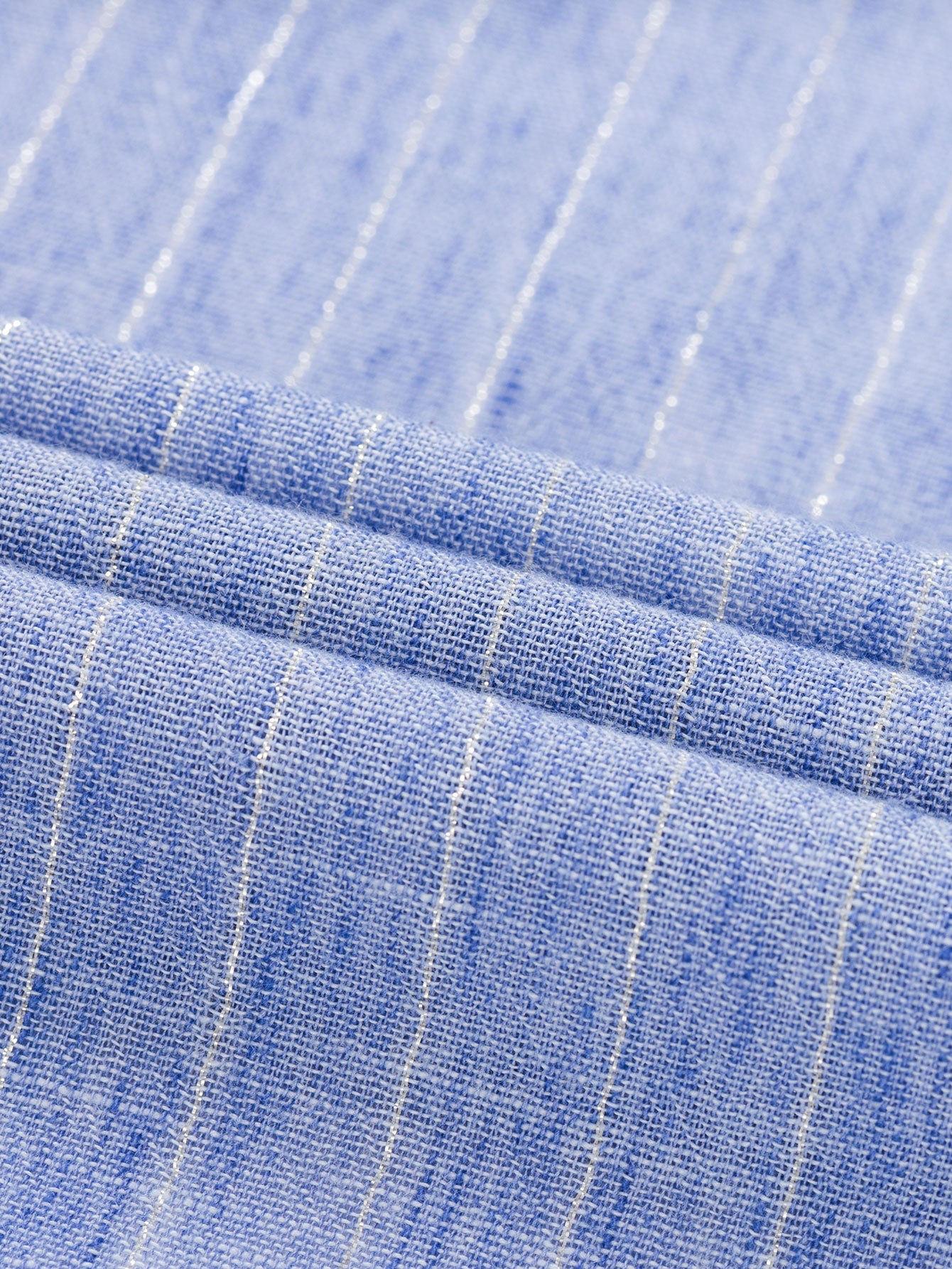 Camisa de manga larga rayas de lino Look Button Up