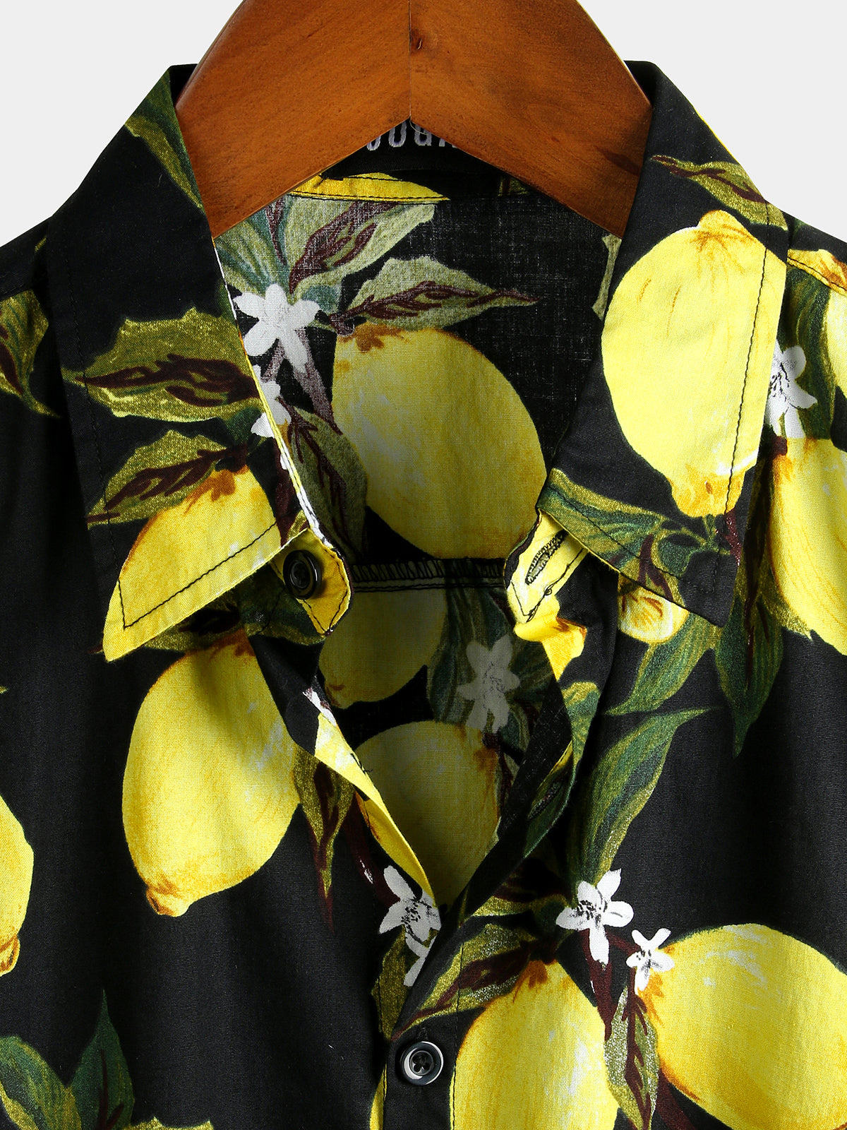 Camisa Yellow Lemon estampado de manga corta Hawaiian para hombre