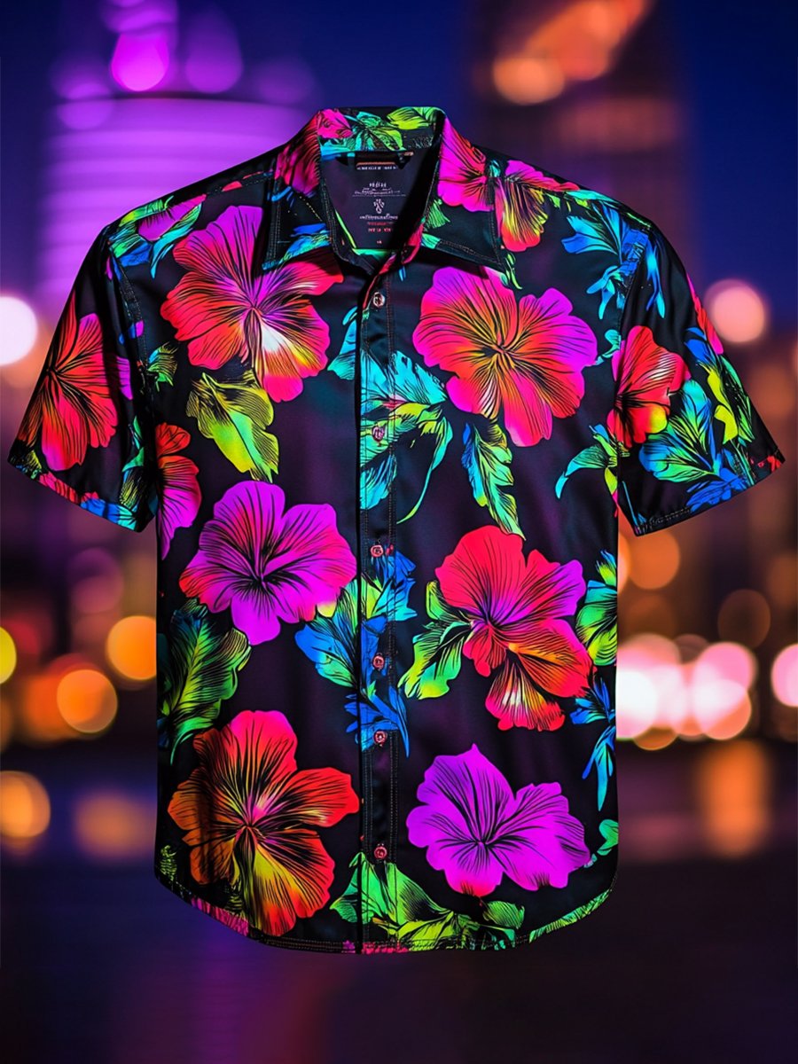 Camisa Resort casual floral Art de manga corta para hombre