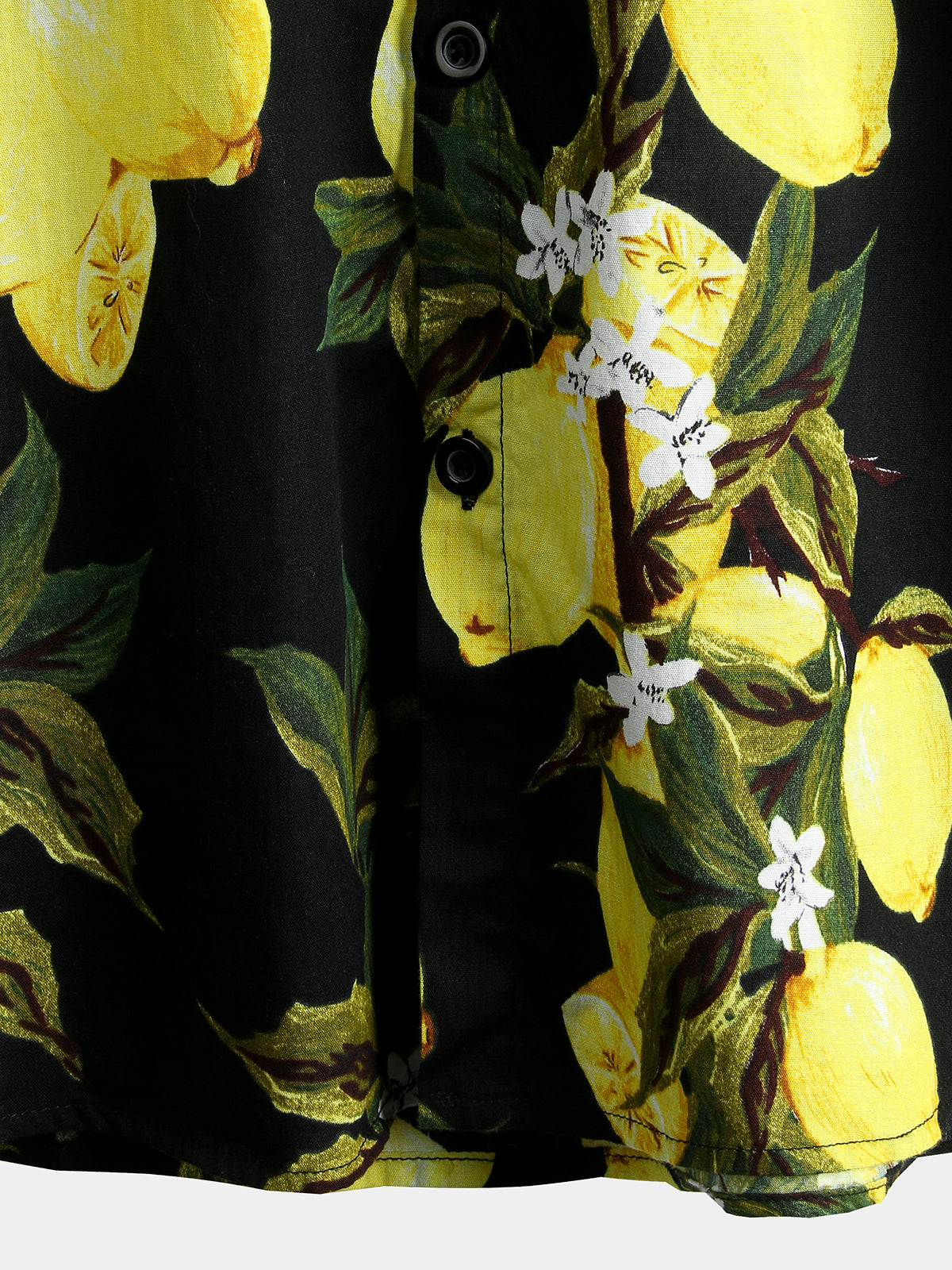 Camisa Yellow Lemon estampado de manga corta Hawaiian para hombre