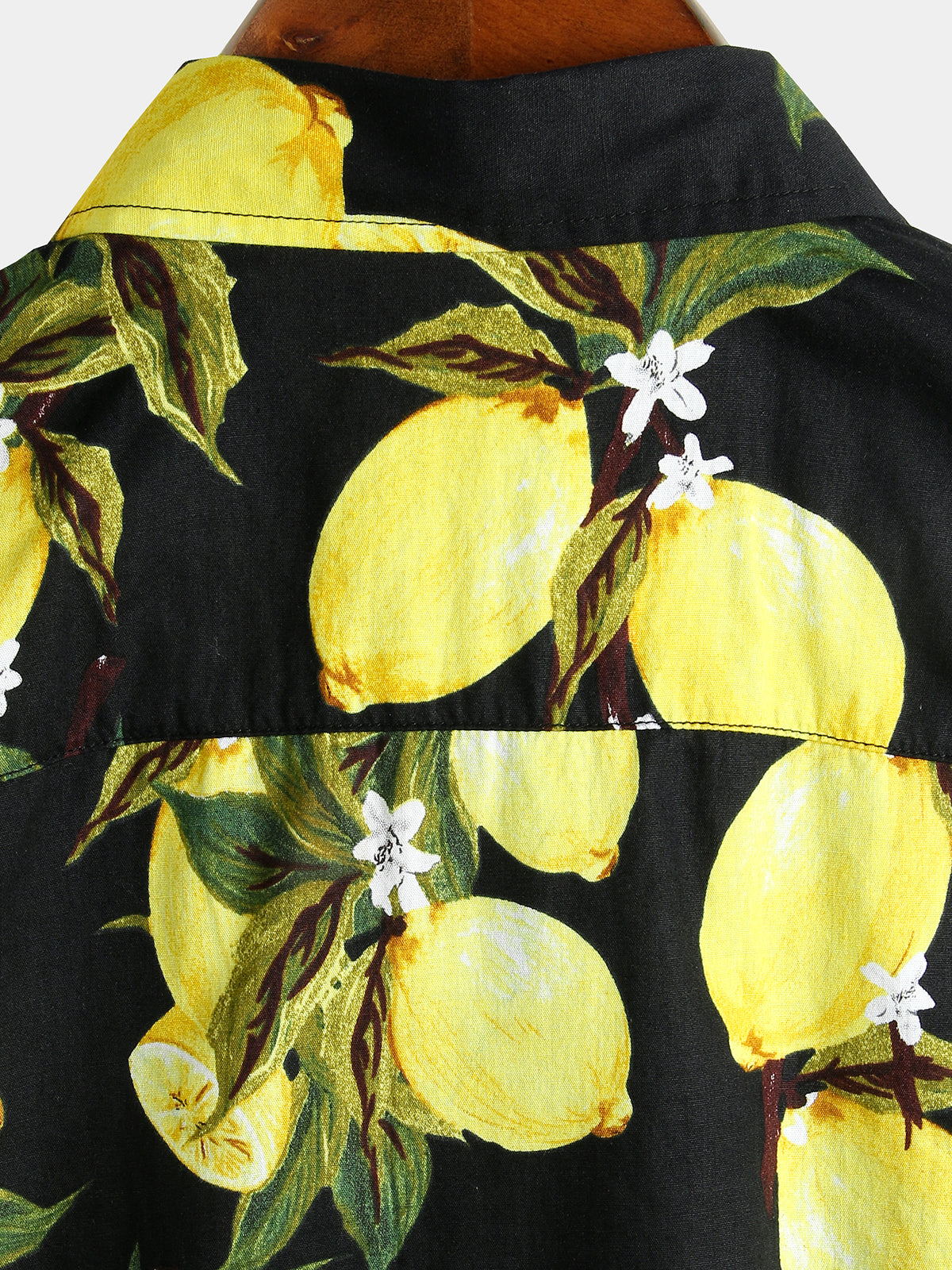 Camisa Yellow Lemon estampado de manga corta Hawaiian para hombre