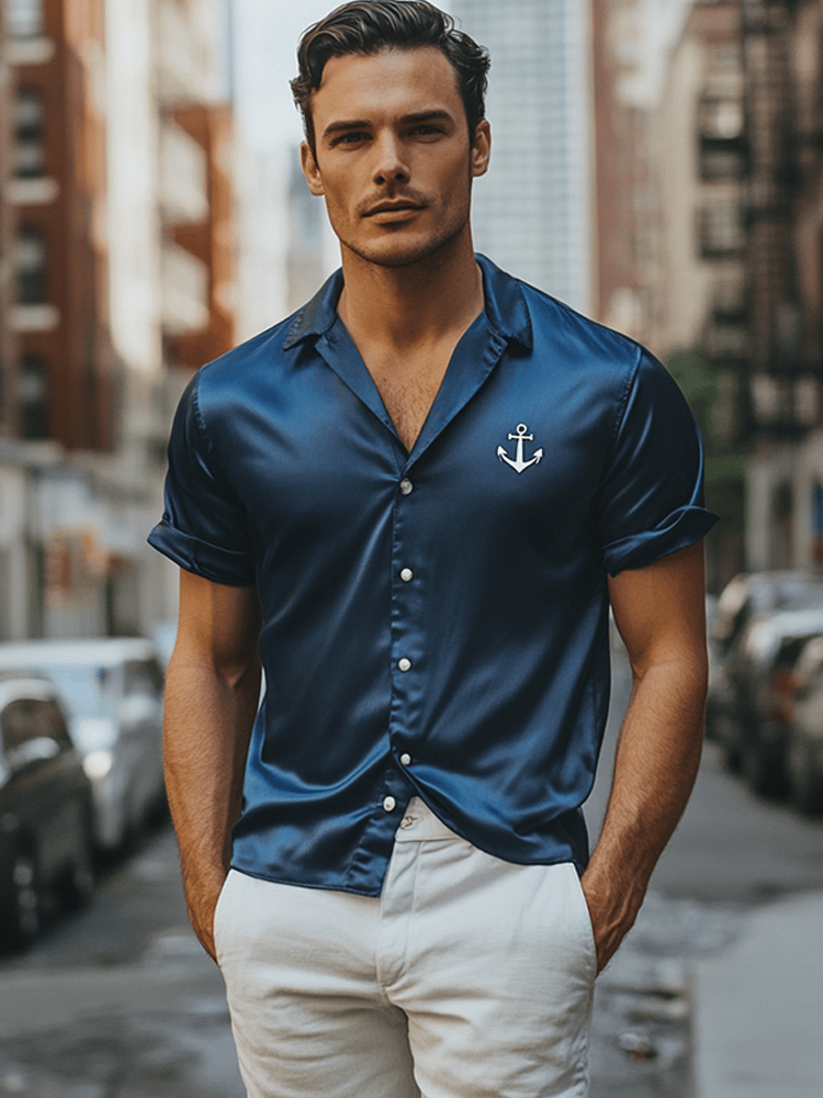 Camisa ejecutivo de manga corta para hombre