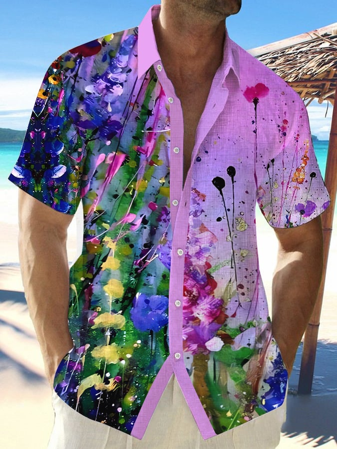 Estampado casual Resorcamiseta para hombre