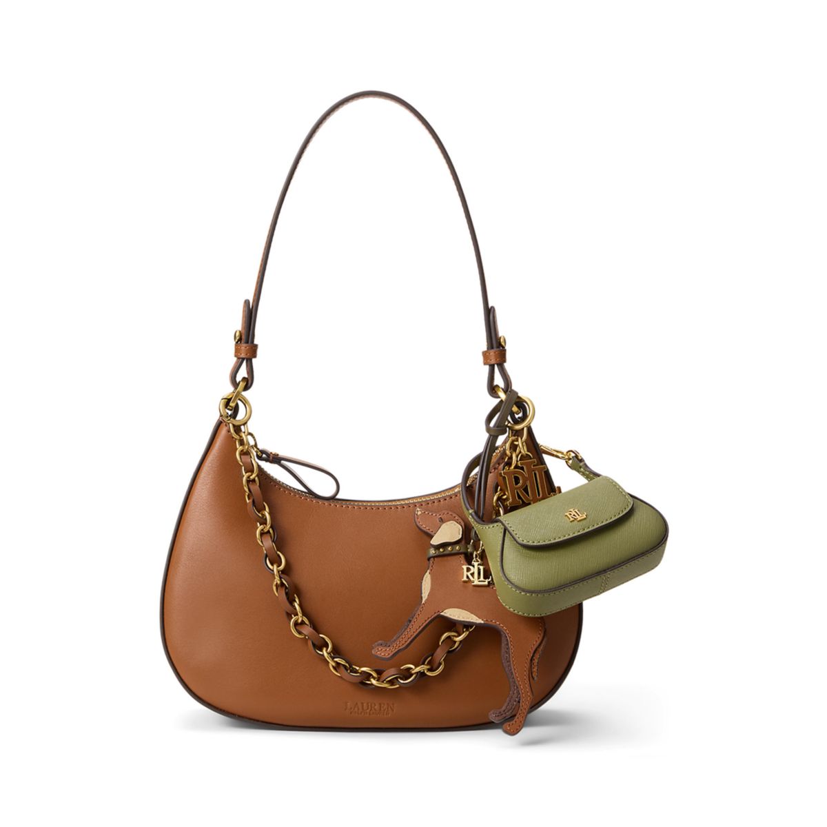 Suede-Trim Leather Vizsla Charm - 5
