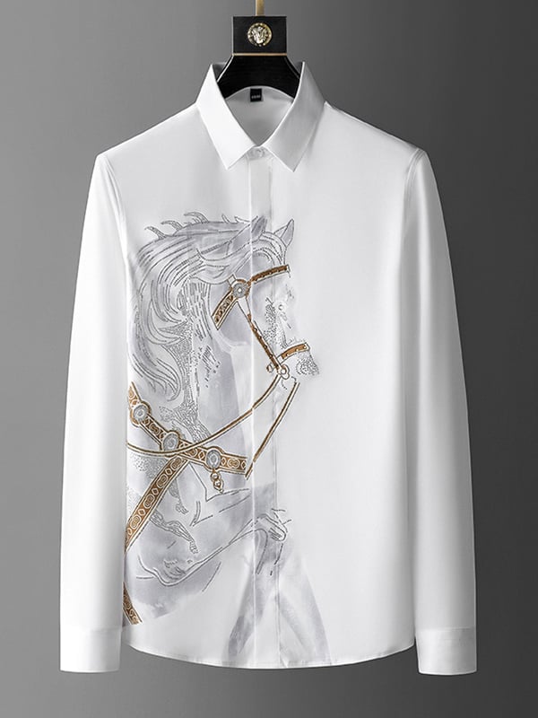 Camisa Light de lujo ejecutivo a rayas para hombre