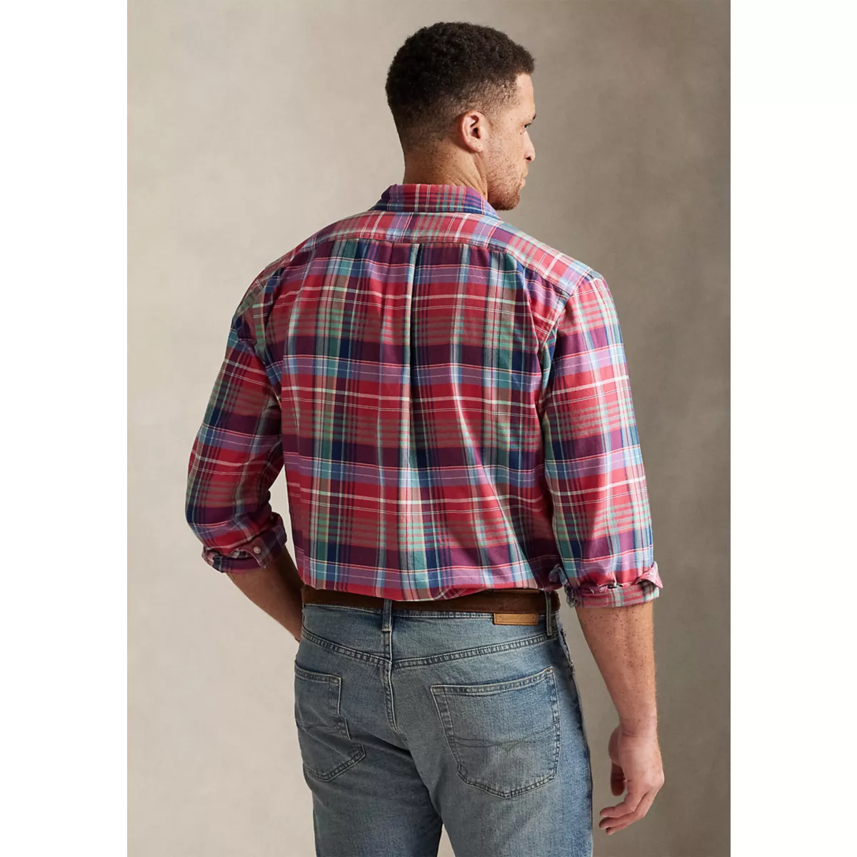 Big & Tall Plaid Oxford Shirt - 2