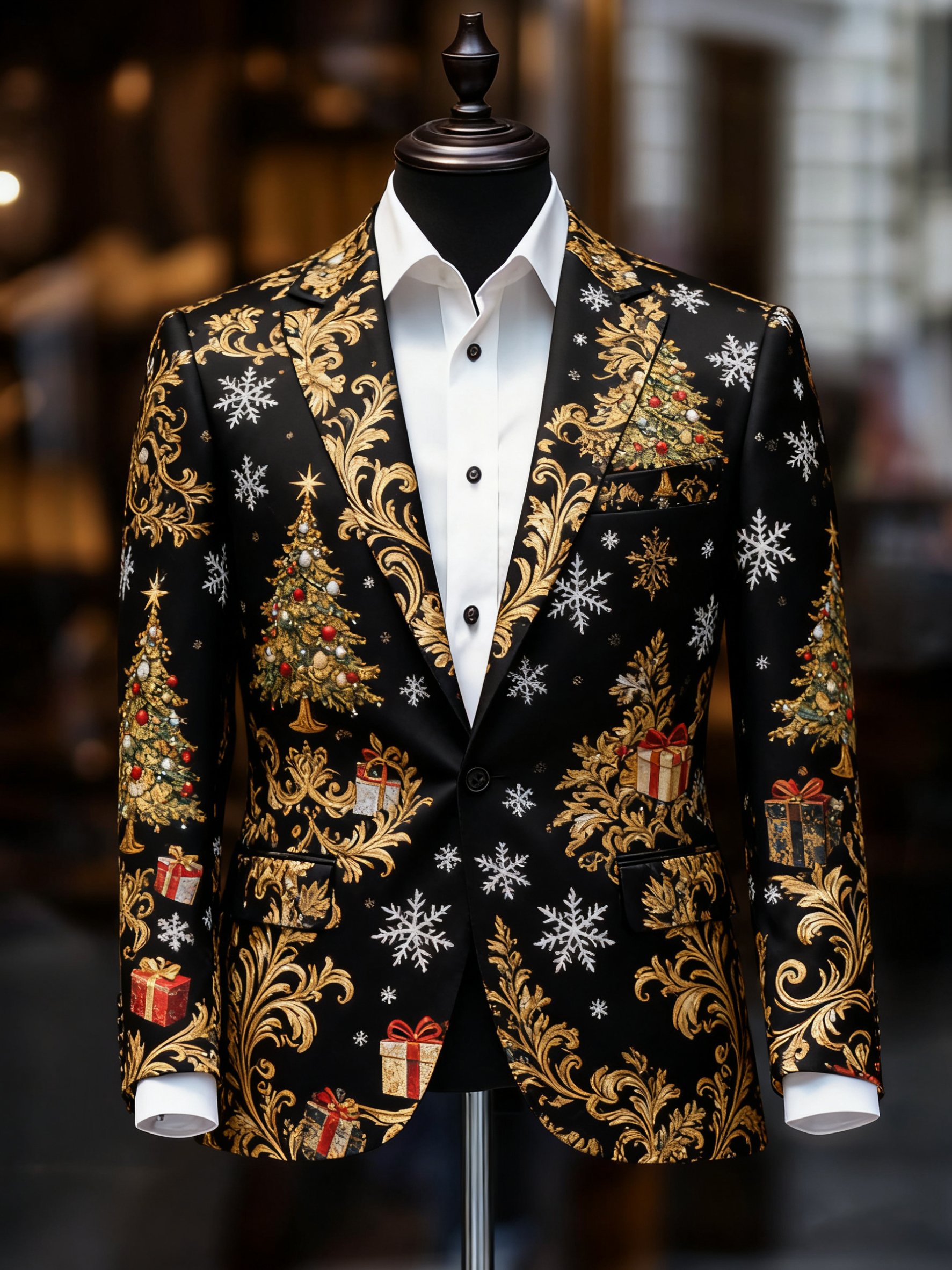 Ejecutivo casual Christmas Suit Outerwear para hombre