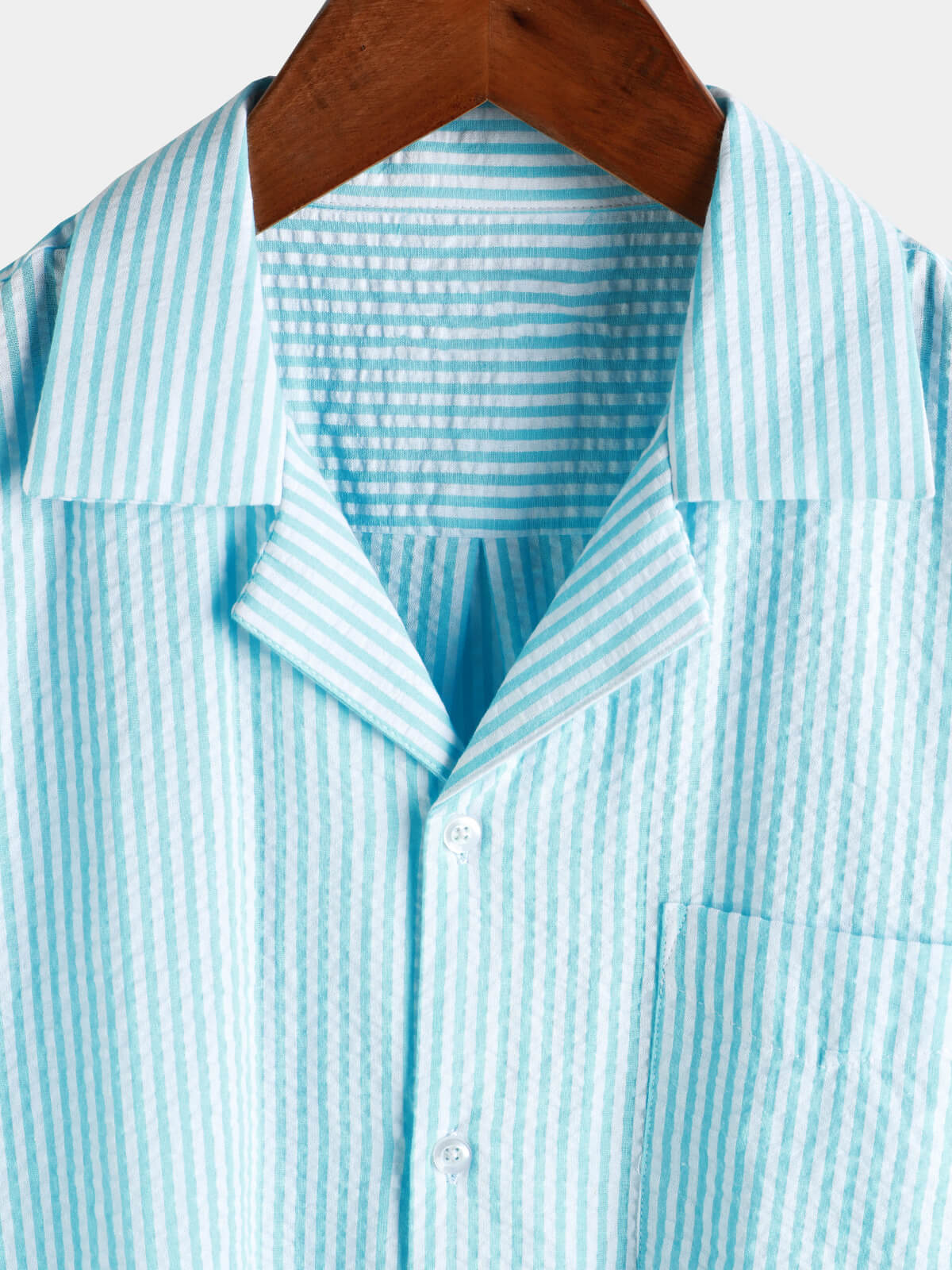 Camisa Button Up casual 100% de algodón Summer Pocket de manga corta para hombre