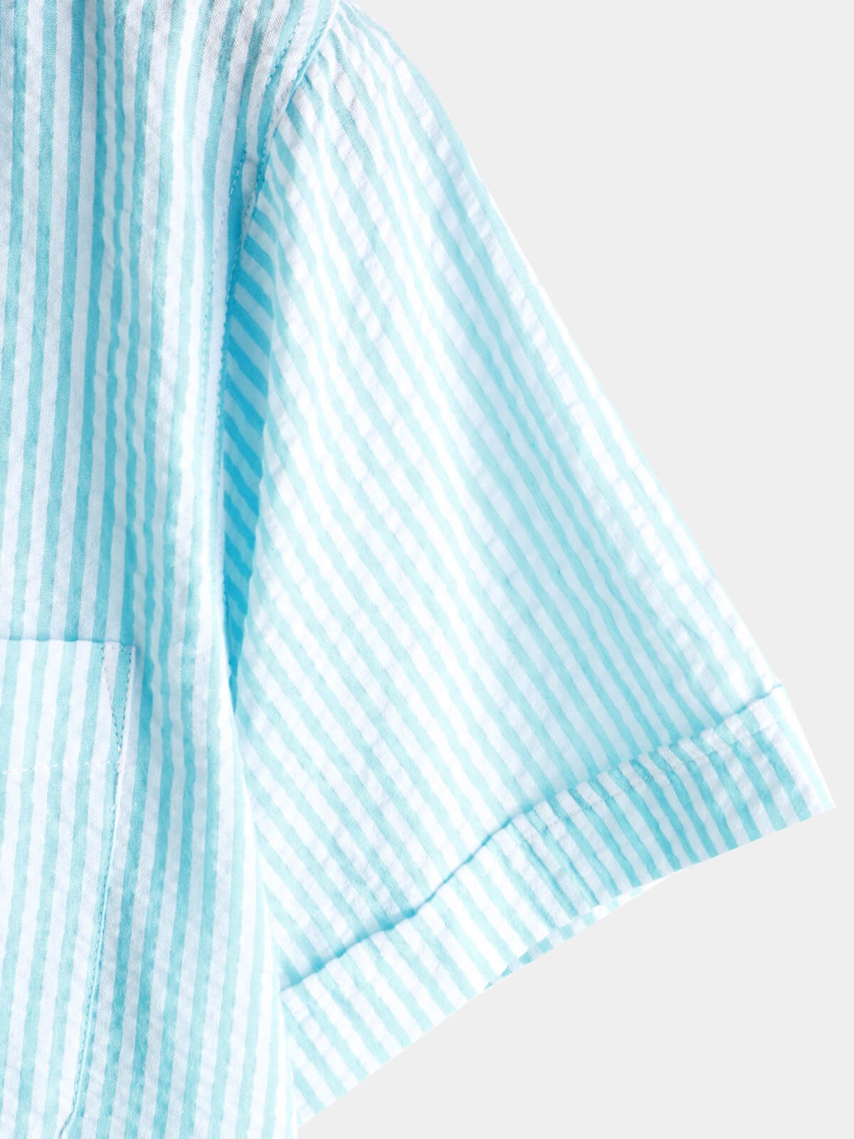 Camisa Button Up casual 100% de algodón Summer Pocket de manga corta para hombre