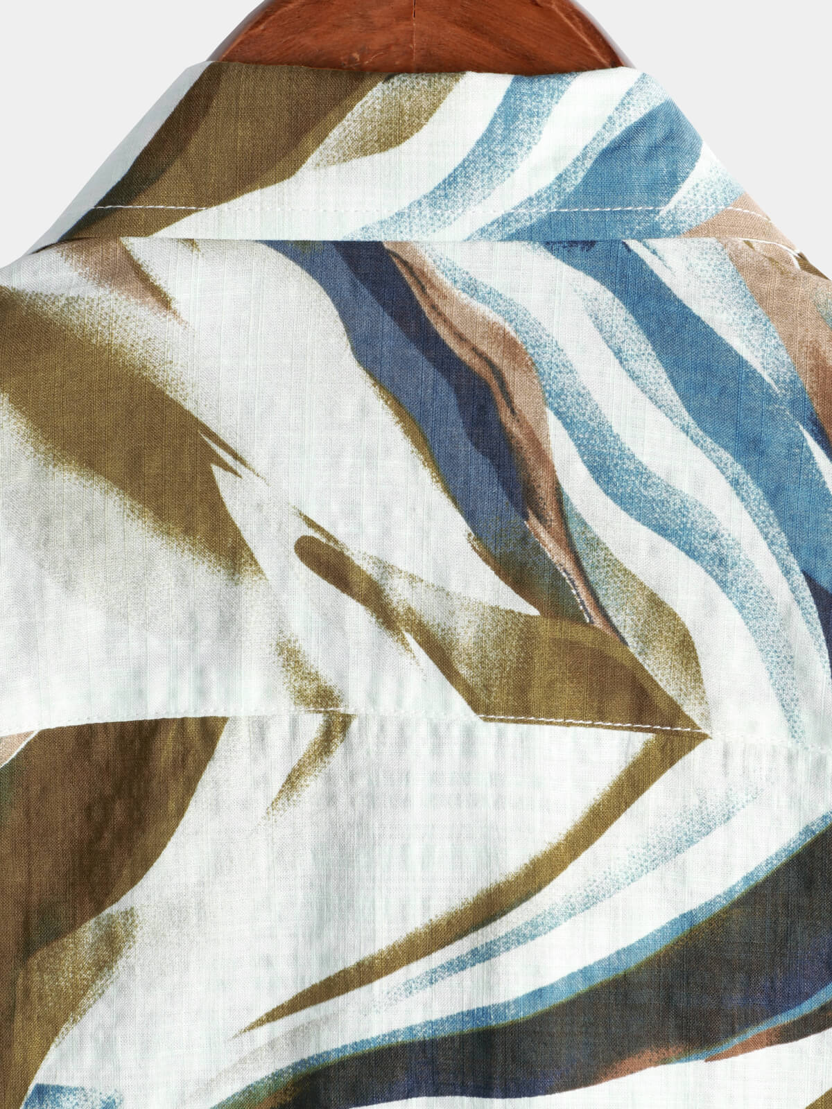 Camisa Abstract Graphic estampado de algodón Summer de manga corta Button Up para hombre
