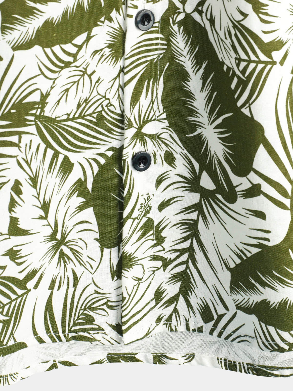 Camisa Tropical floral estampado Beach Pocket de algodón And de lino Summer de manga corta para hombre