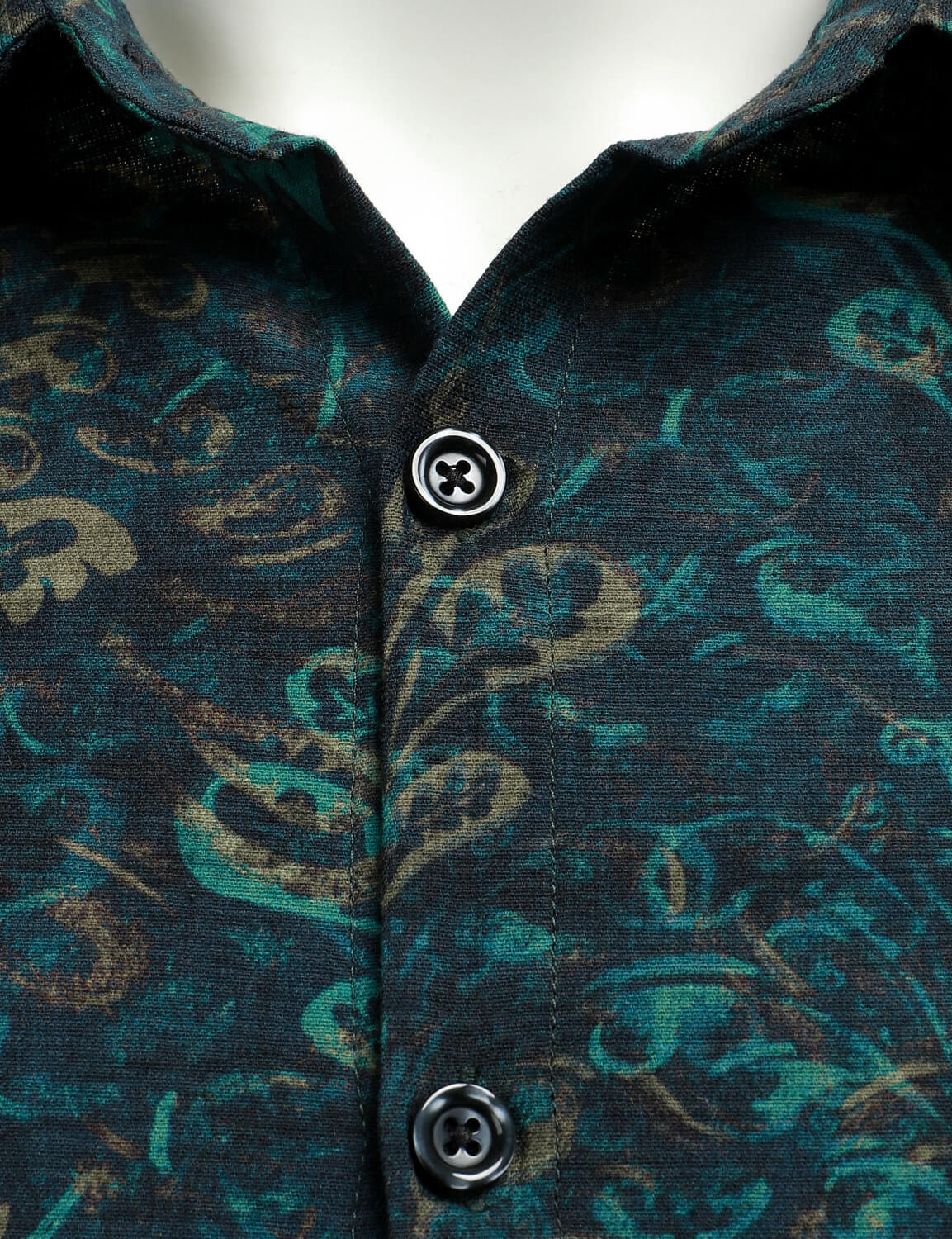 Camisa retro Abstract estampado casual de manga larga Button Up para hombre