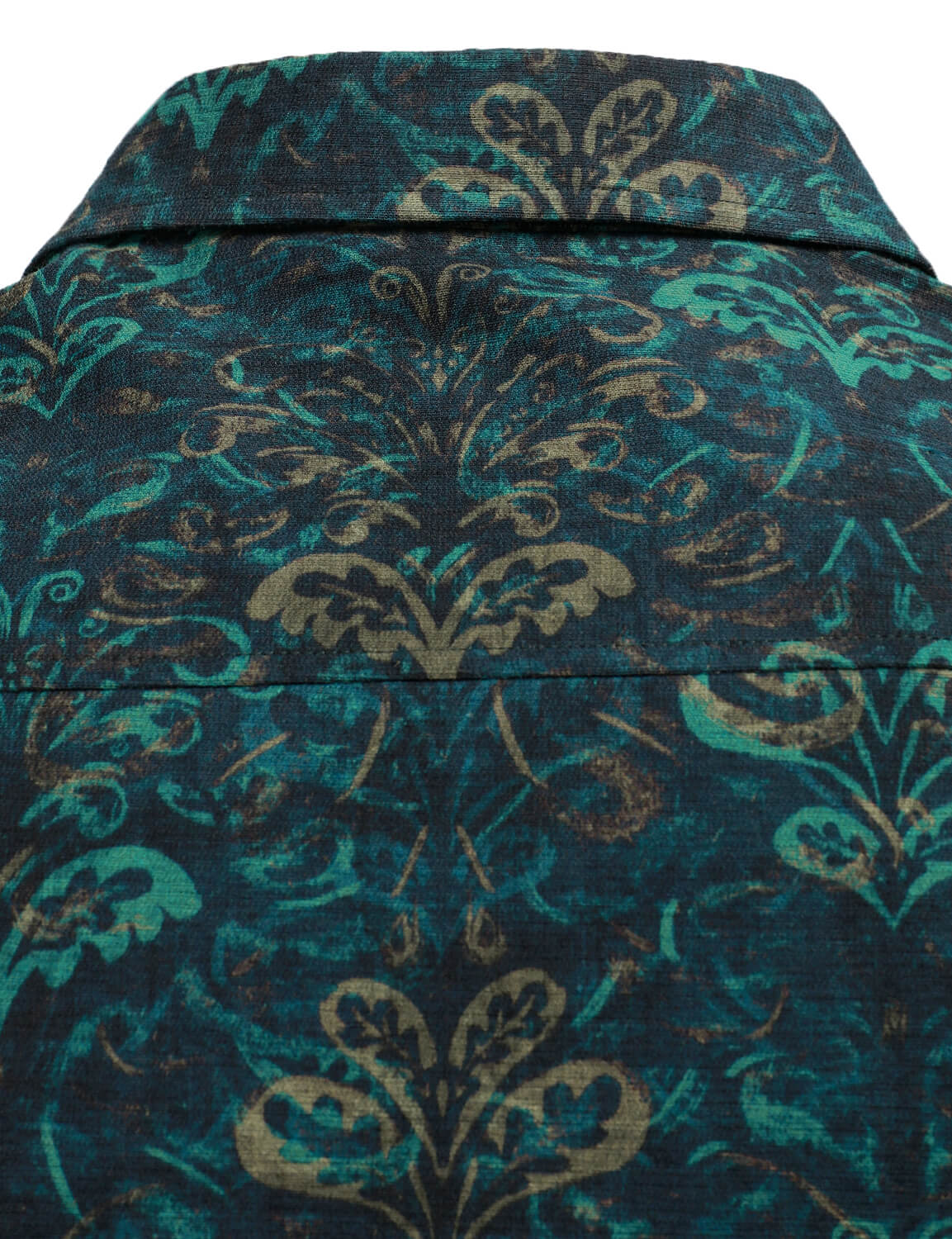 Camisa retro Abstract estampado casual de manga larga Button Up para hombre