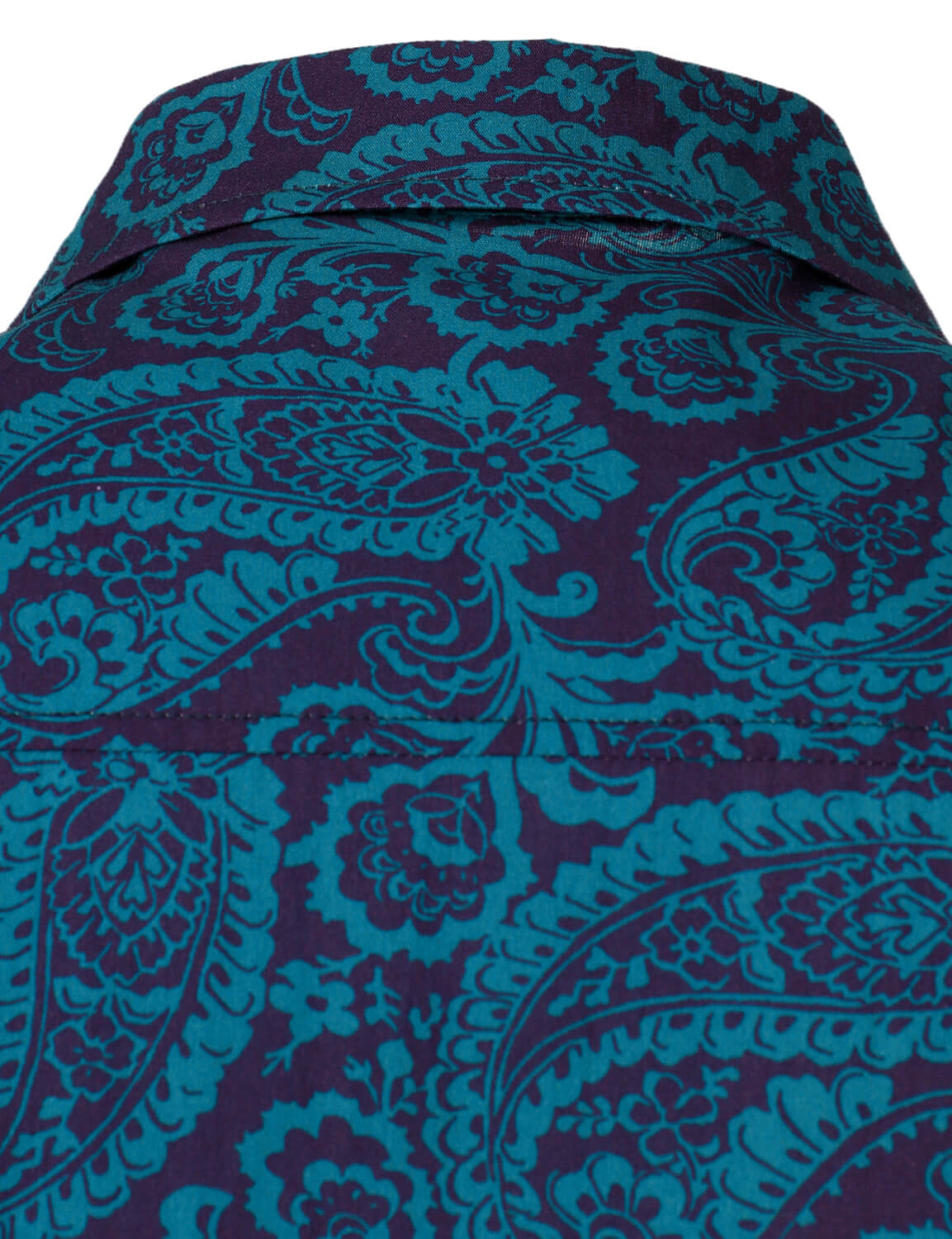 Camisa Paisley estampado de algodón casual Button Up de manga larga para hombre