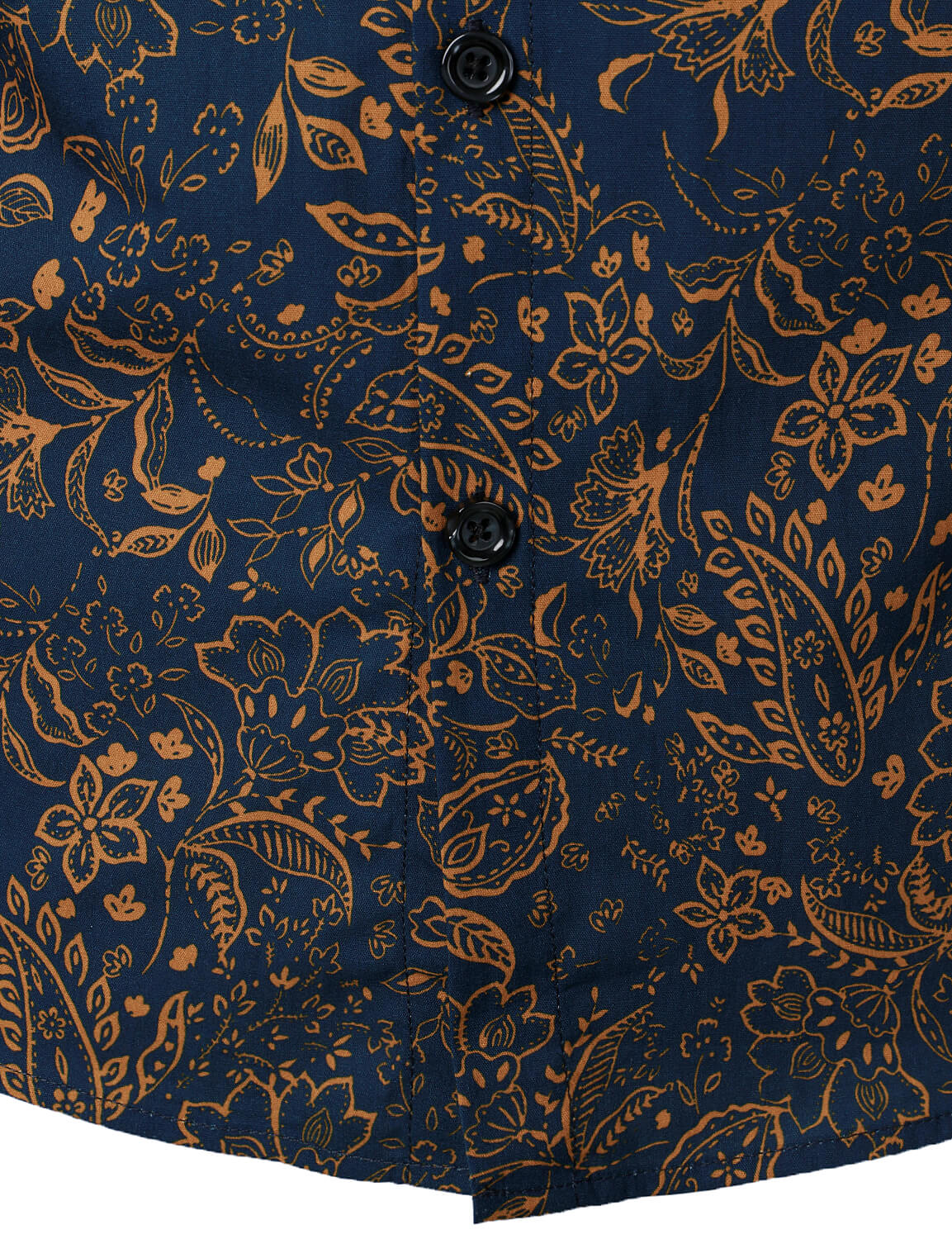 Camisa Paisley estampado Button Up de algodón casual de manga larga para hombre