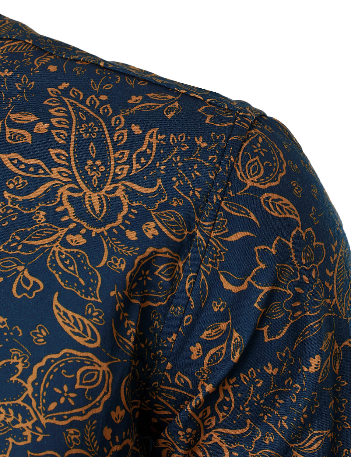 Camisa Paisley estampado Button Up de algodón casual de manga larga para hombre