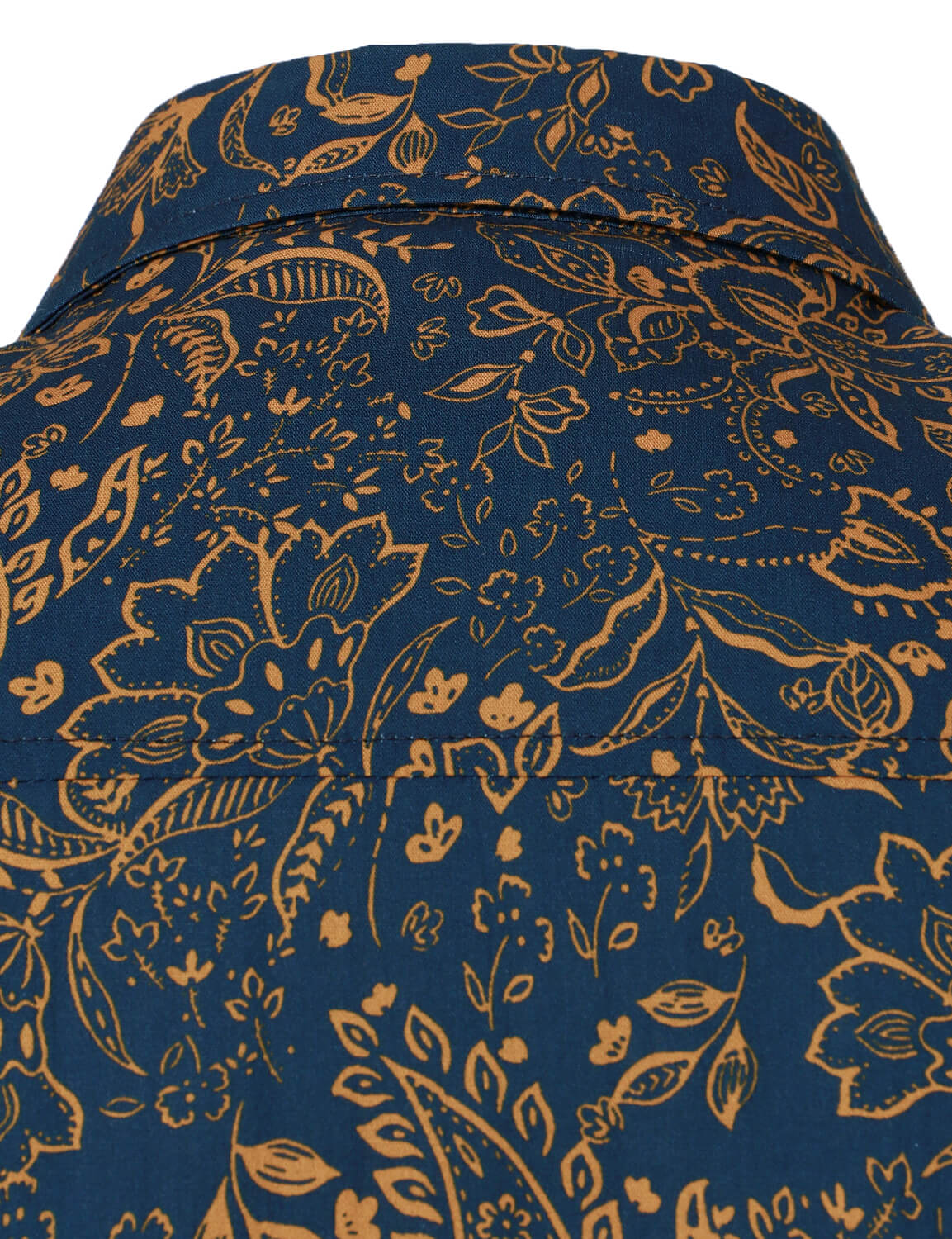 Camisa Paisley estampado Button Up de algodón casual de manga larga para hombre