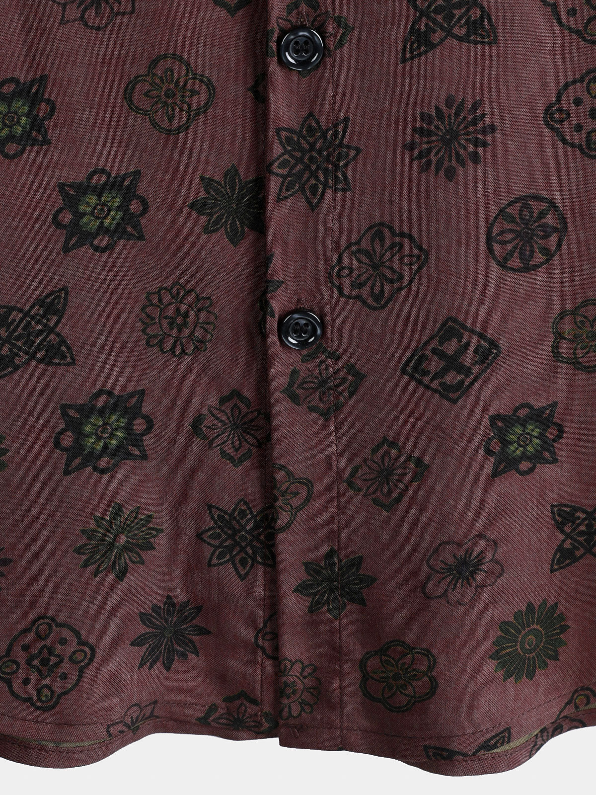Camisa clásico retro Geometric de manga corta para hombre