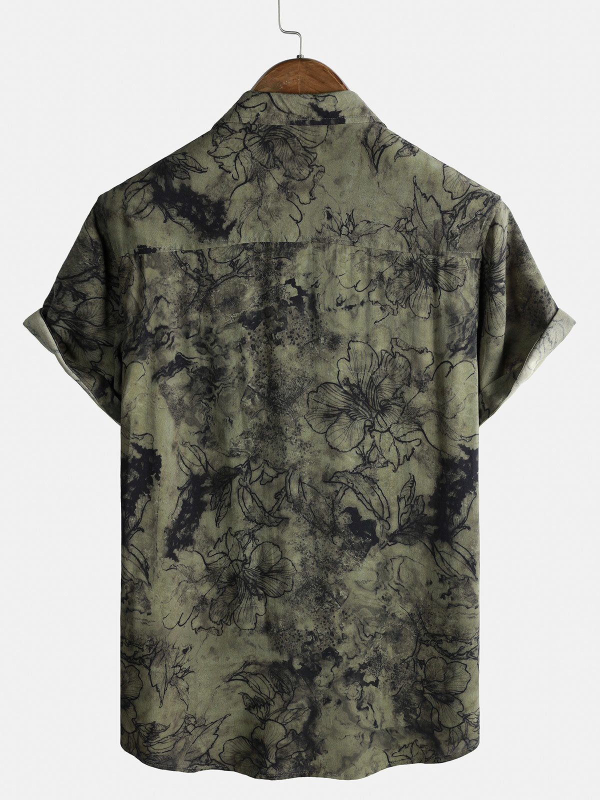 Camisa vintage de manga corta Lightweight transpirable Rayon Vacation para hombre