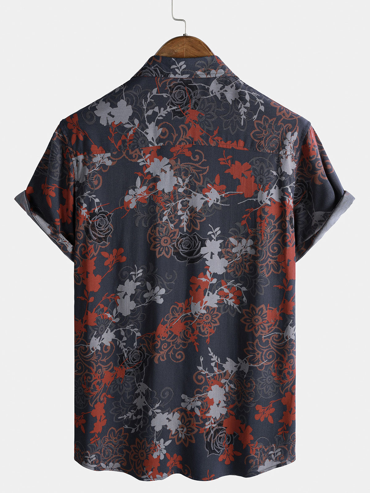 Camisa de manga corta Rayon retro transpirable Lightweight Island Travel para hombre