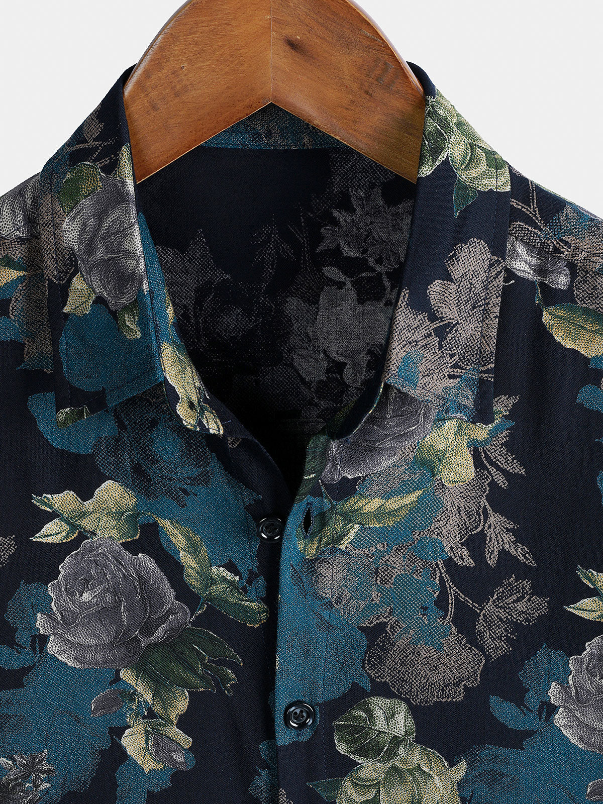 Camisa de manga corta Lightweight transpirable retro Island Holiday floral Pattern para hombre