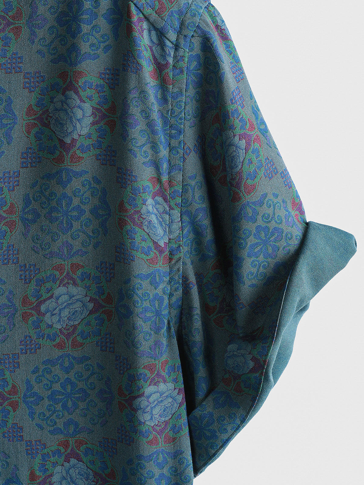Camisa retro Bohemian casual de manga corta para hombre
